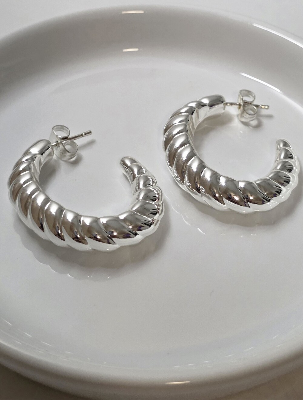 Woven Braided Open Hoop Earring